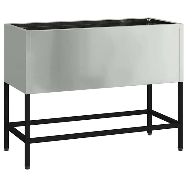 Hochbeet Silber 60x26x45cm Verzinkter Stahl