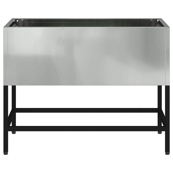 Hochbeet Silber 60x26x45cm Verzinkter Stahl