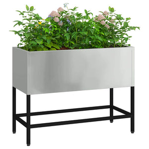 Hochbeet Silber 60x26x45cm Verzinkter Stahl