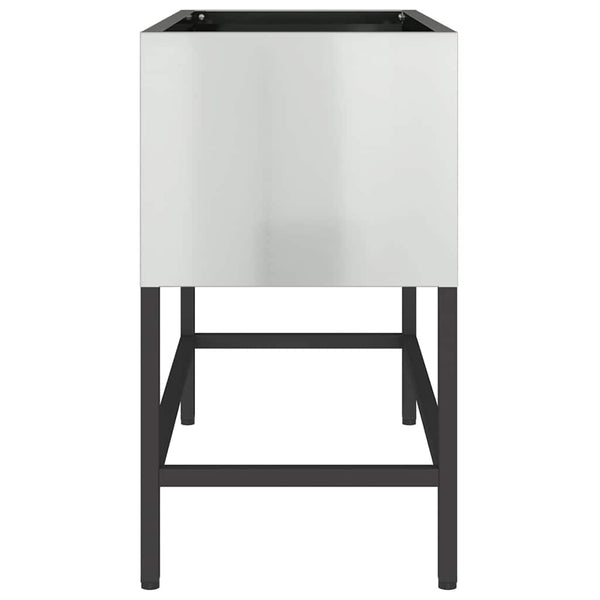 Hochbeet Silber 60x26x45cm Verzinkter Stahl