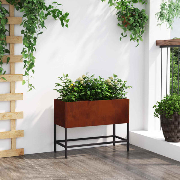 Rostiges Hochbeet 60x26x45cm