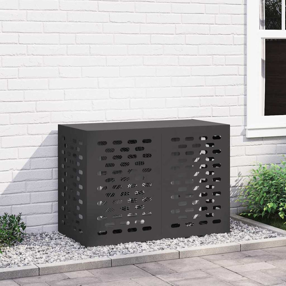 Klimaanlagenabdeckung Stahl Schwarz 100x50x70cm