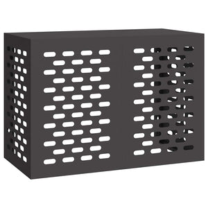 vidaXL Cache-climatiseur noir 100 x 50 x 70 cm acier