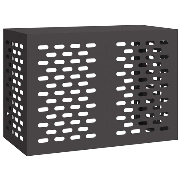 vidaXL Cache-climatiseur noir 100 x 50 x 70 cm acier