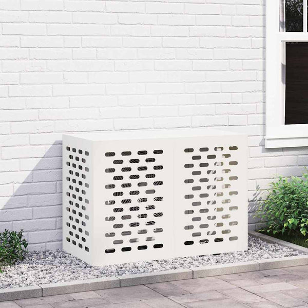 Klimaanlagenabdeckung Stahl Weiß 100x50x70cm