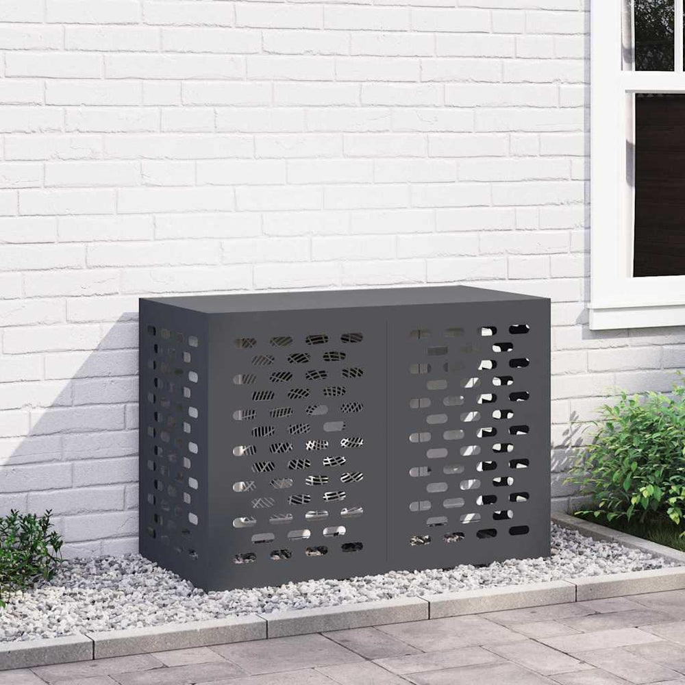 vidaXL Couvre-climatiseur anthracite 100 x 50 x 70 cm acier
