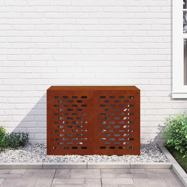 vidaXL Cache-climatiseur rouillé 100 x 50 x 70 cm en acier patinable