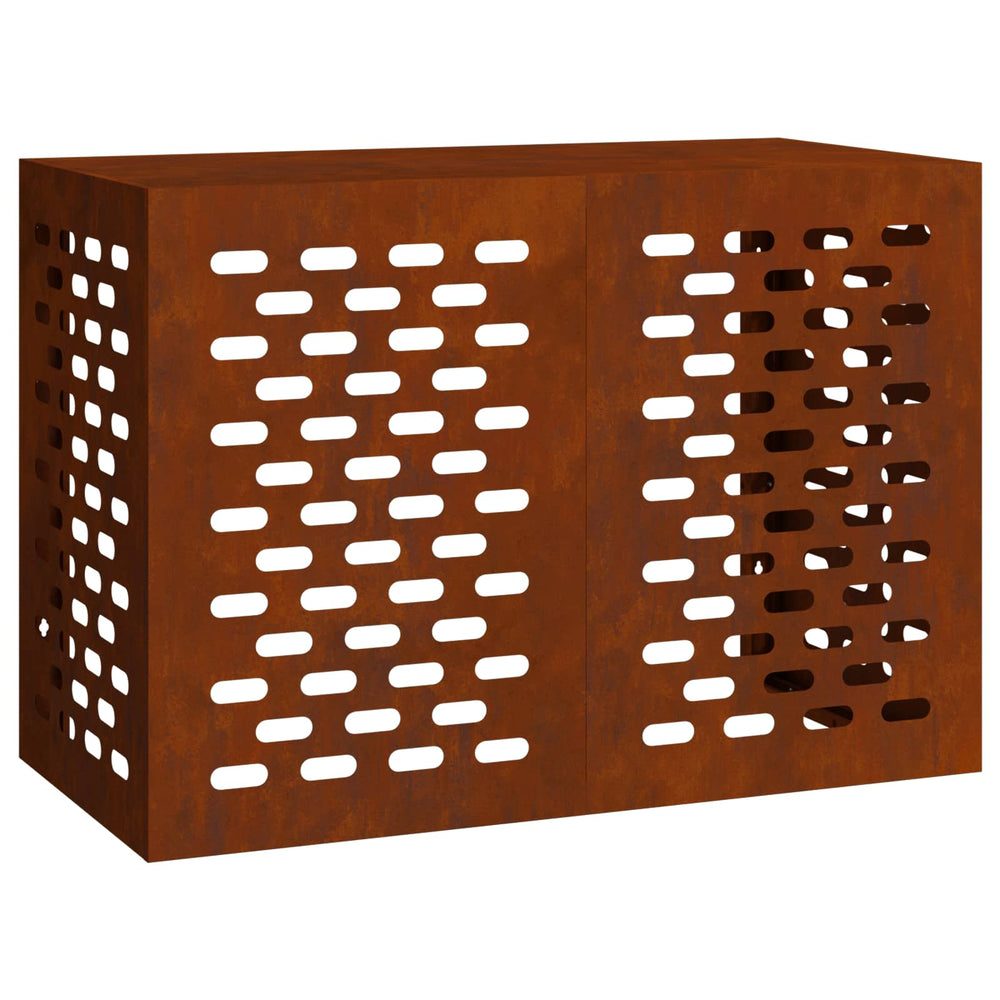 vidaXL Cache-climatiseur rouillé 100 x 50 x 70 cm en acier patinable