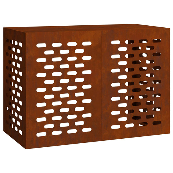 vidaXL Cache-climatiseur rouillé 100 x 50 x 70 cm en acier patinable