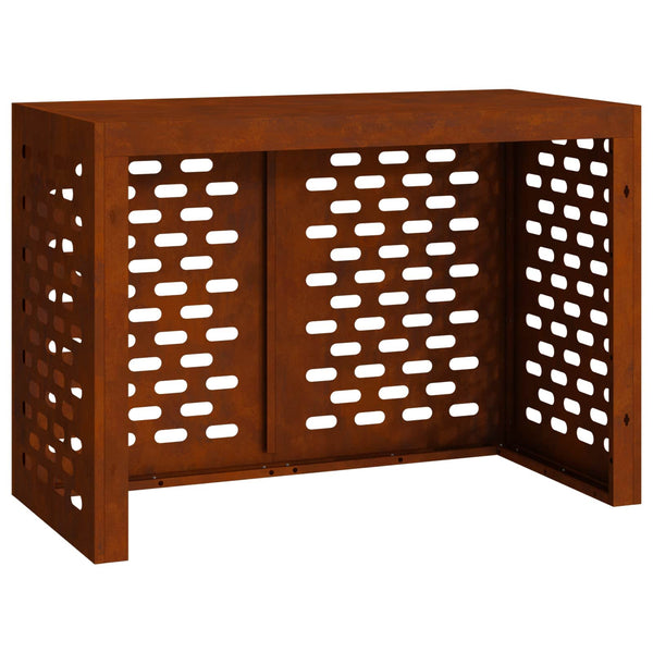 vidaXL Cache-climatiseur rouillé 100 x 50 x 70 cm en acier patinable