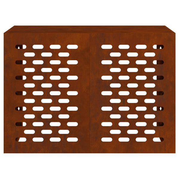 vidaXL Cache-climatiseur rouillé 100 x 50 x 70 cm en acier patinable