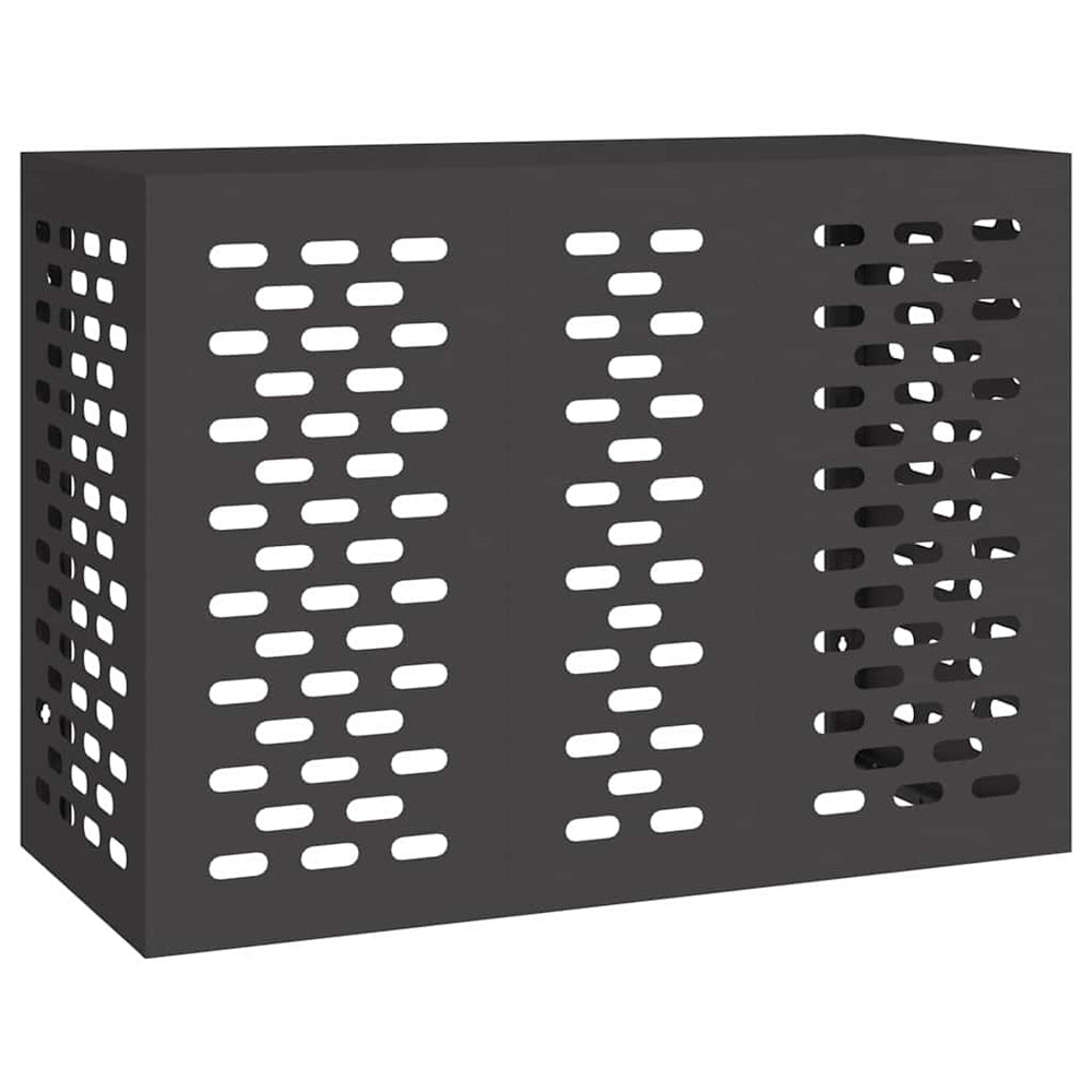 Klimaanlagenabdeckung Schwarz Stahl 110x50x80cm