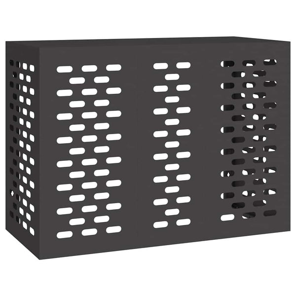 Klimaanlagenabdeckung Schwarz Stahl 110x50x80cm