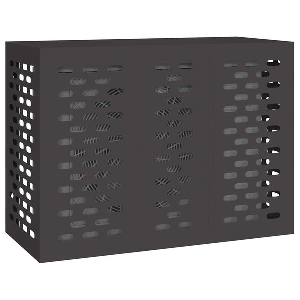 Klimaanlagenabdeckung Schwarz Stahl 110x50x80cm