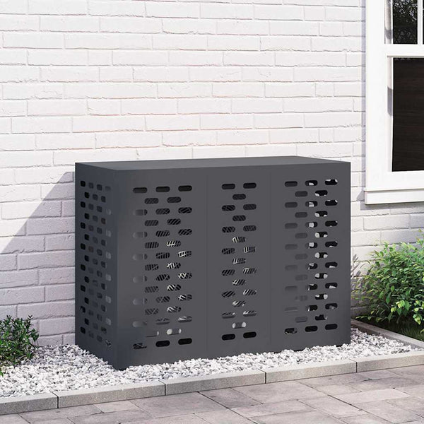 Klimaanlagenabdeckung Anthrazit Stahl 110x50x80cm