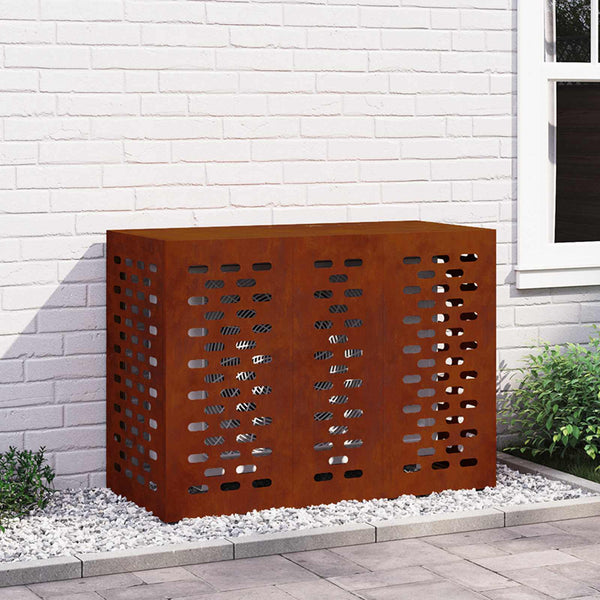 Rostige Klimaanlagenabdeckung aus Cortenstahl 110cm