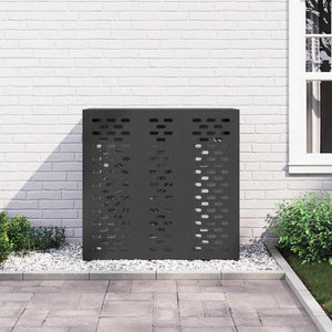 Klimaanlagenabdeckung Schwarz Stahl 110x50x105cm