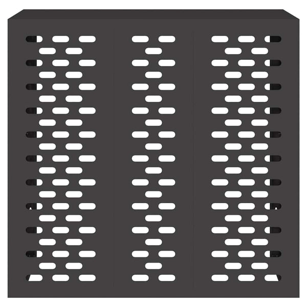 Klimaanlagenabdeckung Schwarz Stahl 110x50x105cm