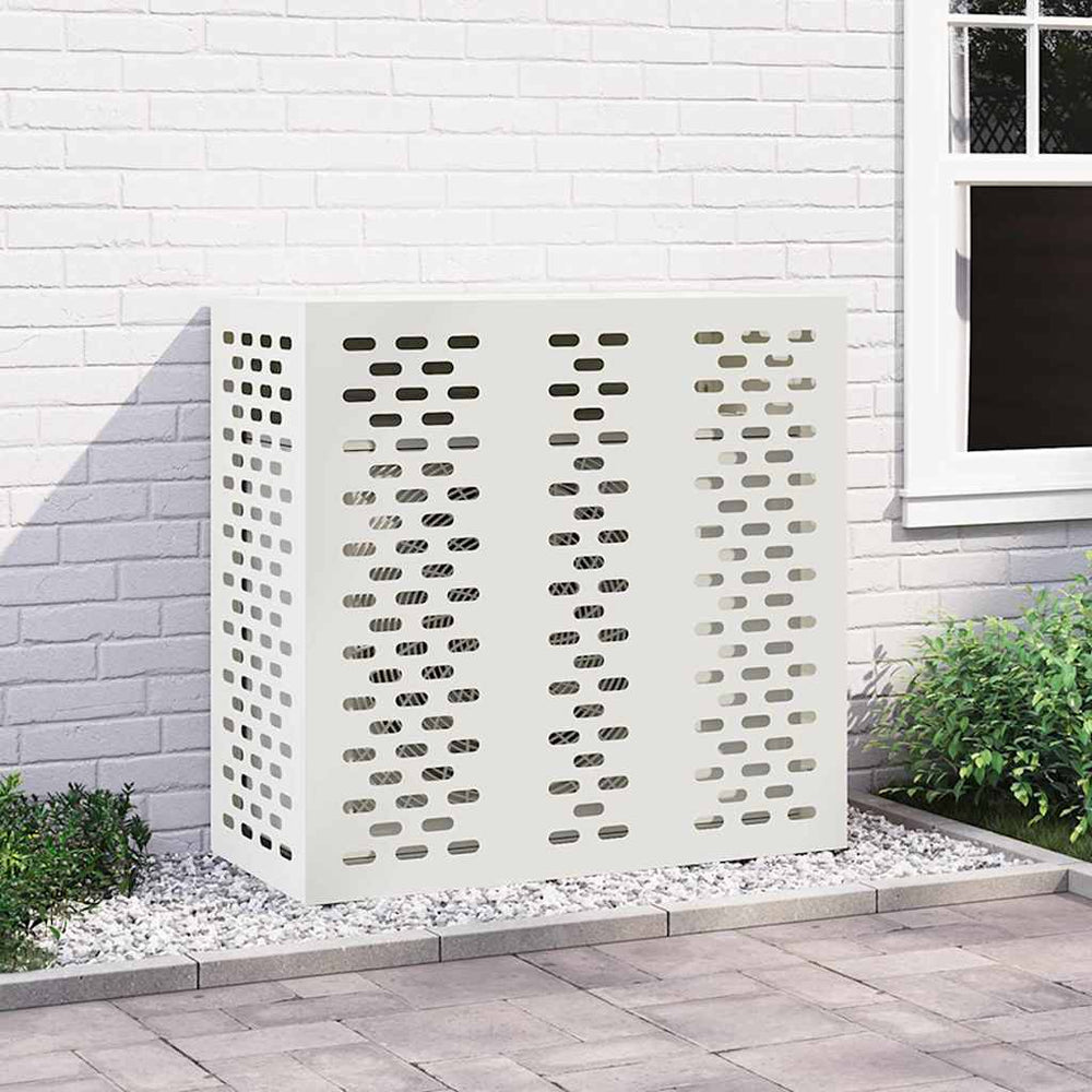 vidaXL Cache-climatiseur blanc 110 x 50 x 105 cm Acier
