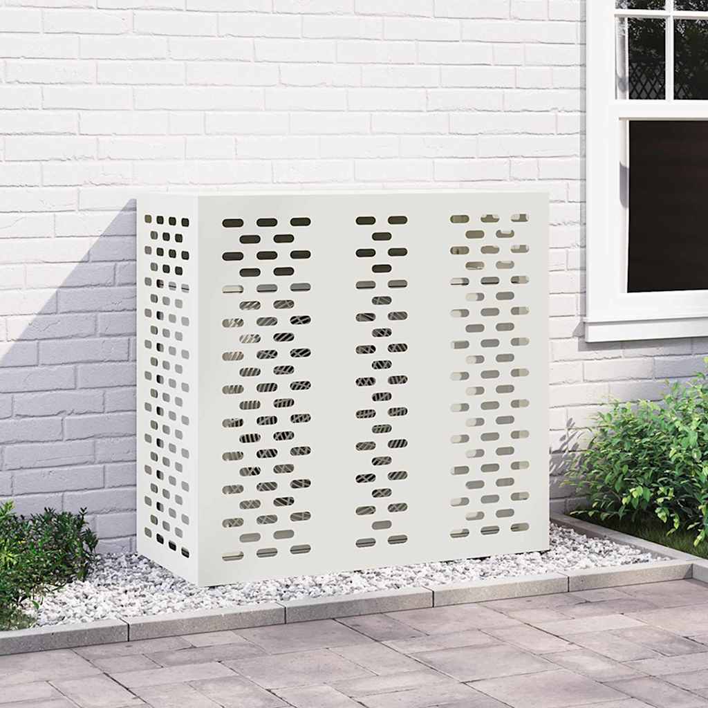 vidaXL Cache-climatiseur blanc 110 x 50 x 105 cm Acier