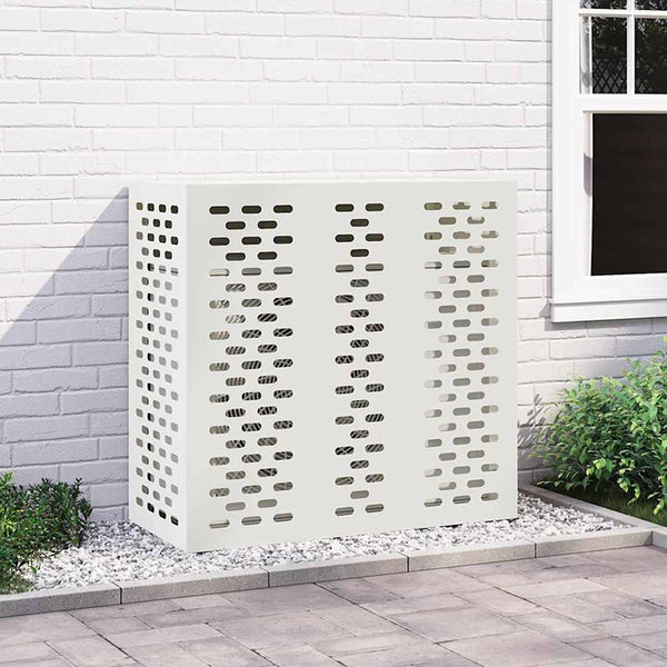 vidaXL Cache-climatiseur blanc 110 x 50 x 105 cm Acier
