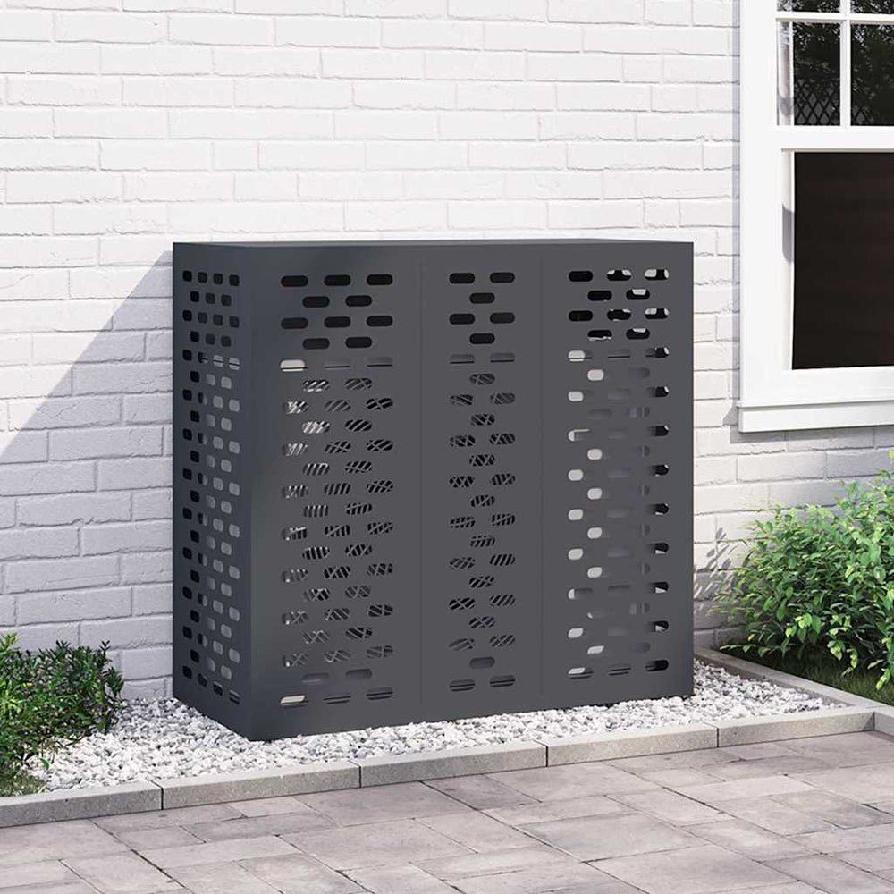 vidaXL Cache-climatiseur anthracite 110 x 50 x 105 cm Acier