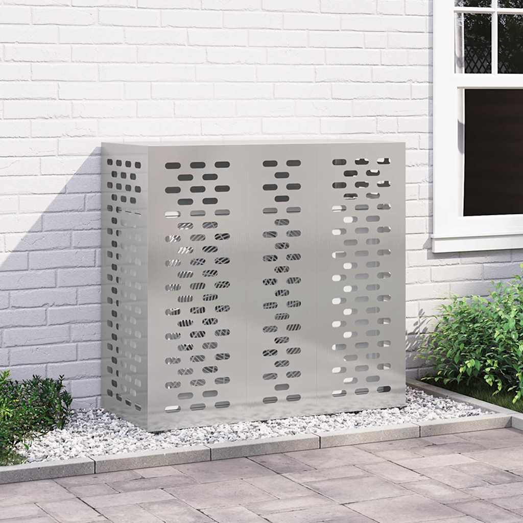 Klimaanlagenabdeckung Edelstahl Silber 110cm