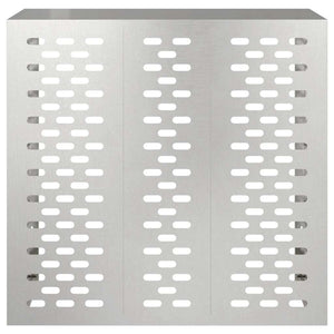 Klimaanlagenabdeckung Edelstahl Silber 110cm