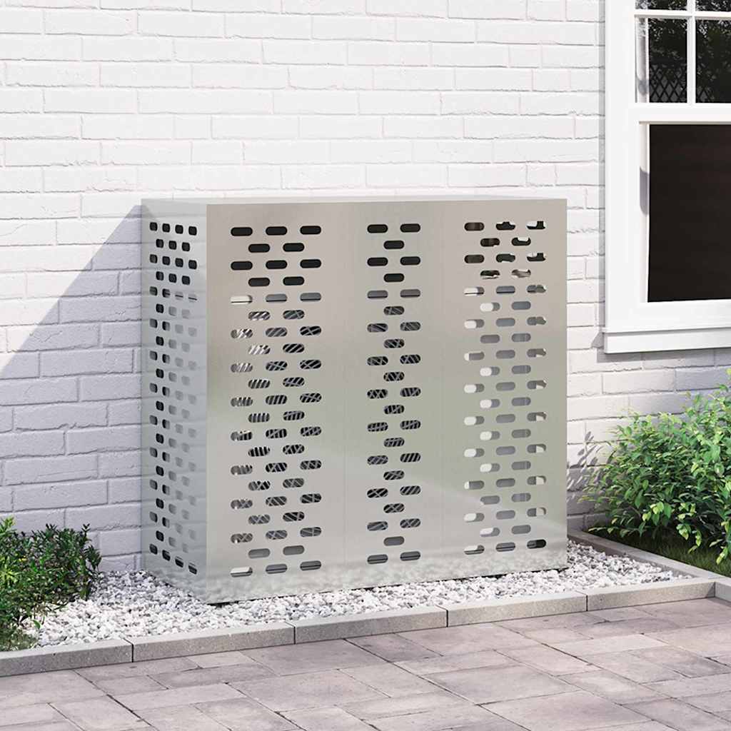 vidaXL Housse de climatisation Argenté 110 x 50 x 105 cm Acier galvanisé