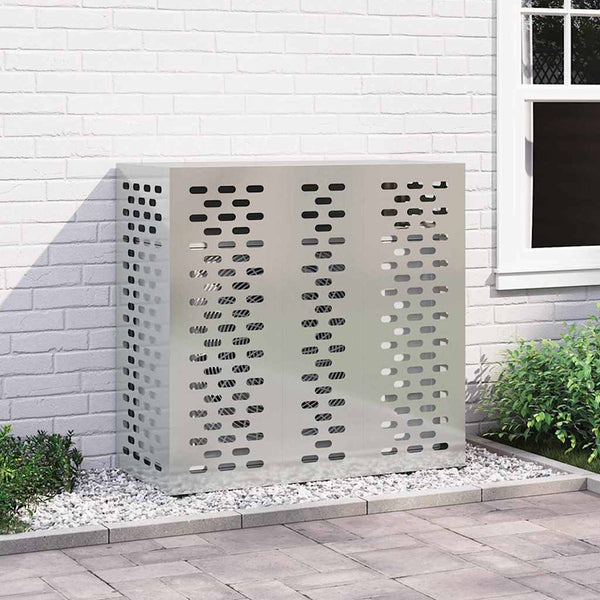 vidaXL Housse de climatisation Argenté 110 x 50 x 105 cm Acier galvanisé