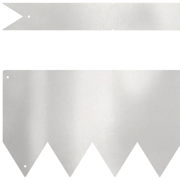 Edelstahl Rasenkante Silber 20 Stk. 100x15cm