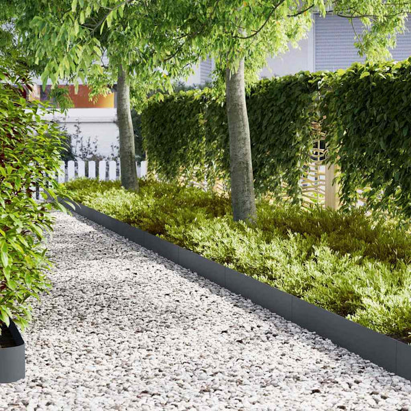 vidaXL Bordure de pelouse 30 pcs Anthracite 100 x 0,05 x 20 cm
