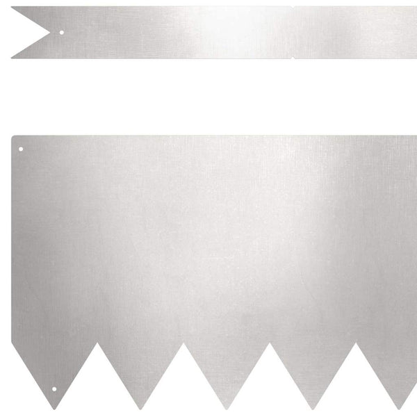 Edelstahl Rasenkante Silber 30 Stk. 100x0,05x20cm