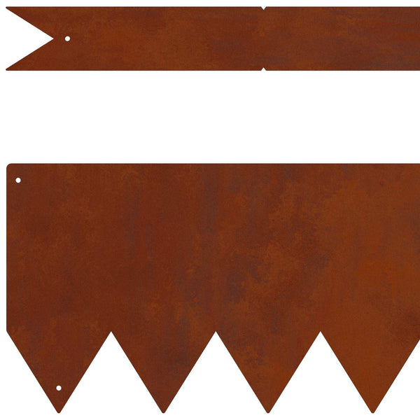 vidaXL Bordure de pelouse 30 pcs Marron 100 x 0,05 x 20 cm Acier résistant aux intempéries
