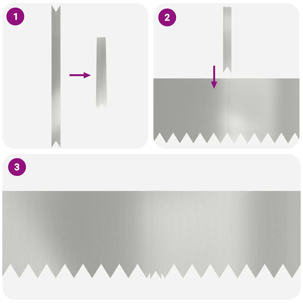 vidaXL Bordure de pelouse 20 pcs Argenté 100 x 0,05 x 30 cm