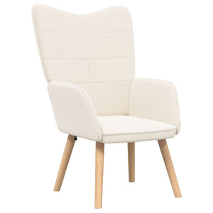 Creme Sessel Sherpa-Stoff