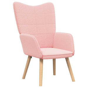 Rosa Sessel Sherpa-Stoff 62x67x95,5cm