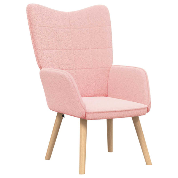 Rosa Sessel Sherpa-Stoff 62x67x95,5cm