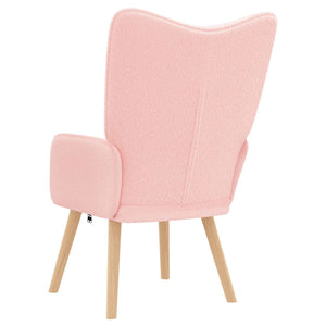 Rosa Sessel Sherpa-Stoff 62x67x95,5cm