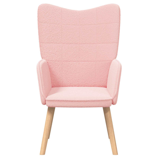 Rosa Sessel Sherpa-Stoff 62x67x95,5cm