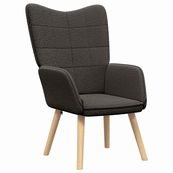 Dunkelgrauer Sessel Sherpa-Stoff