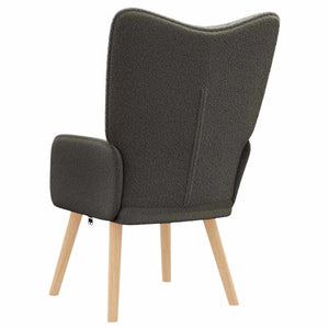 Dunkelgrauer Sessel Sherpa-Stoff