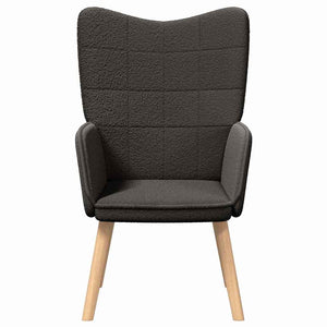 Dunkelgrauer Sessel Sherpa-Stoff