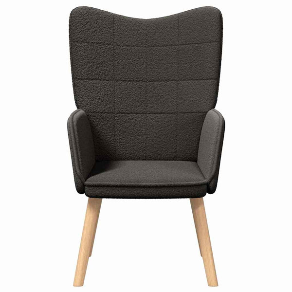 Dunkelgrauer Sessel Sherpa-Stoff