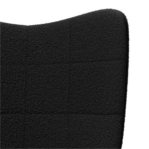 Schwarzer Sessel Sherpa-Stoff