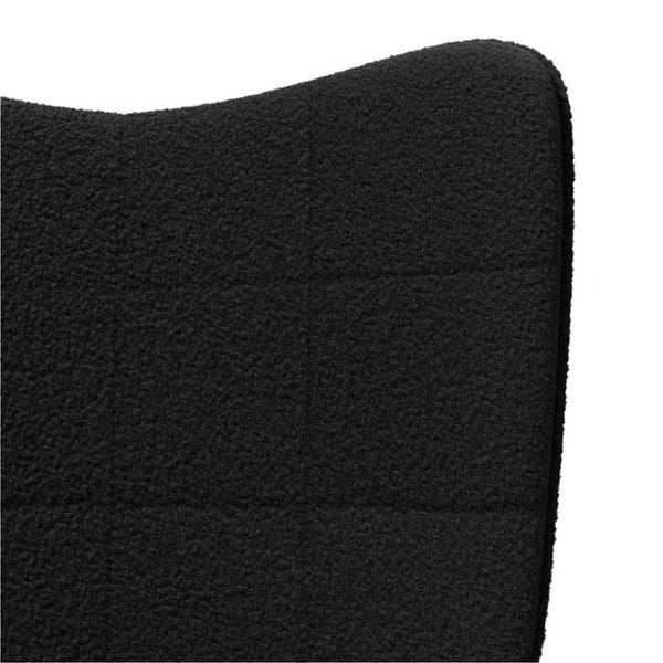 Schwarzer Sessel Sherpa-Stoff