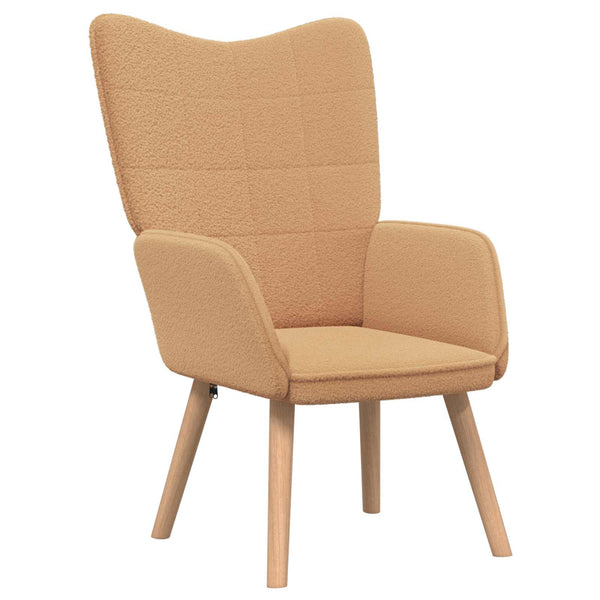 Beiger Sessel Sherpa-Stoff 62x67x95,5 cm