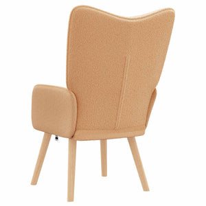 Beiger Sessel Sherpa-Stoff 62x67x95,5 cm