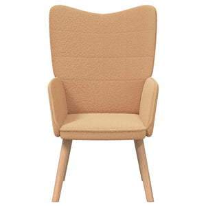 Beiger Sessel Sherpa-Stoff 62x67x95,5 cm