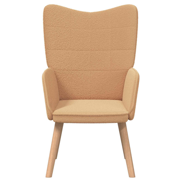 Beiger Sessel Sherpa-Stoff 62x67x95,5 cm